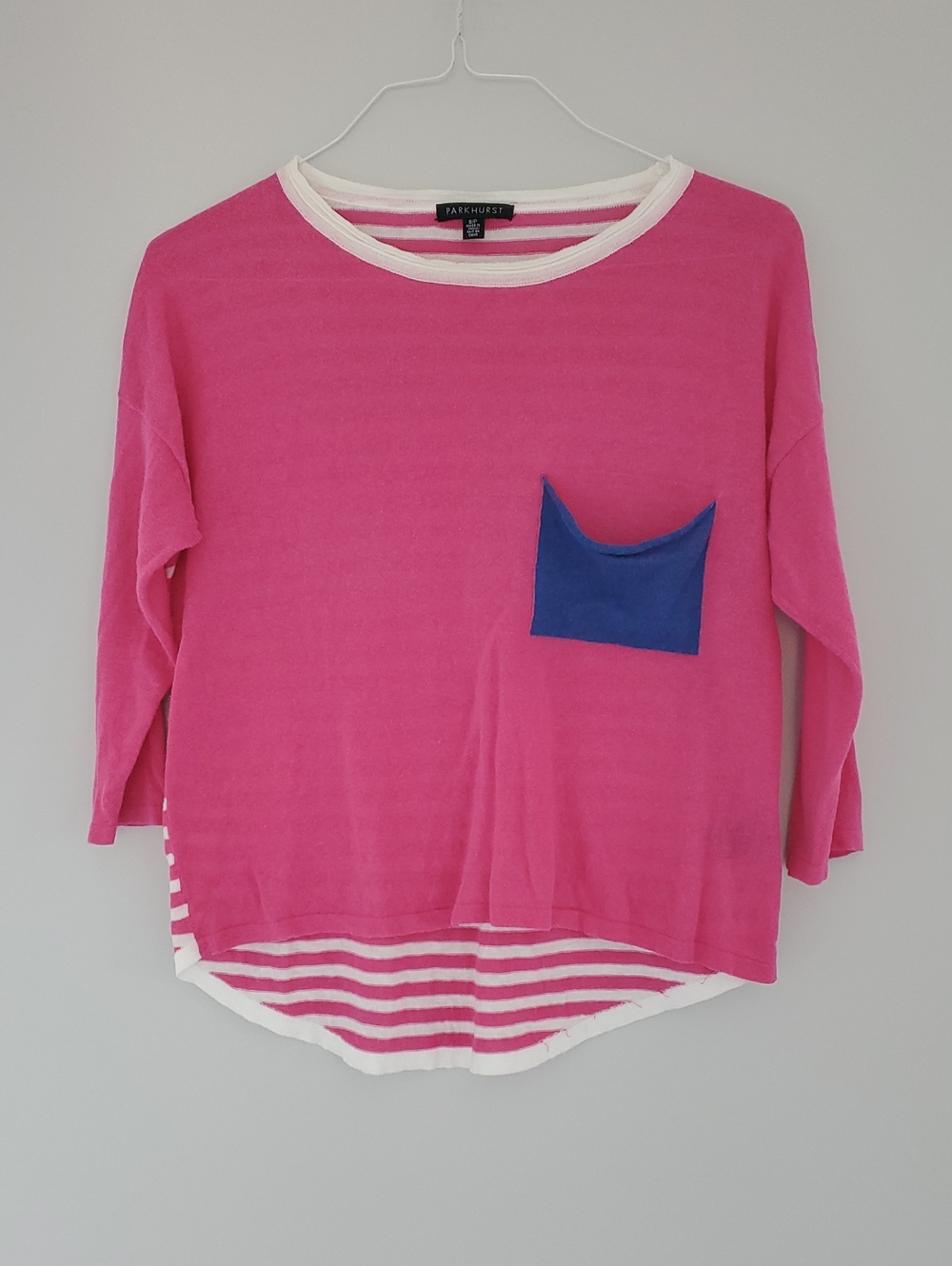 Parkhurst Pink and White Striped Knit Top
